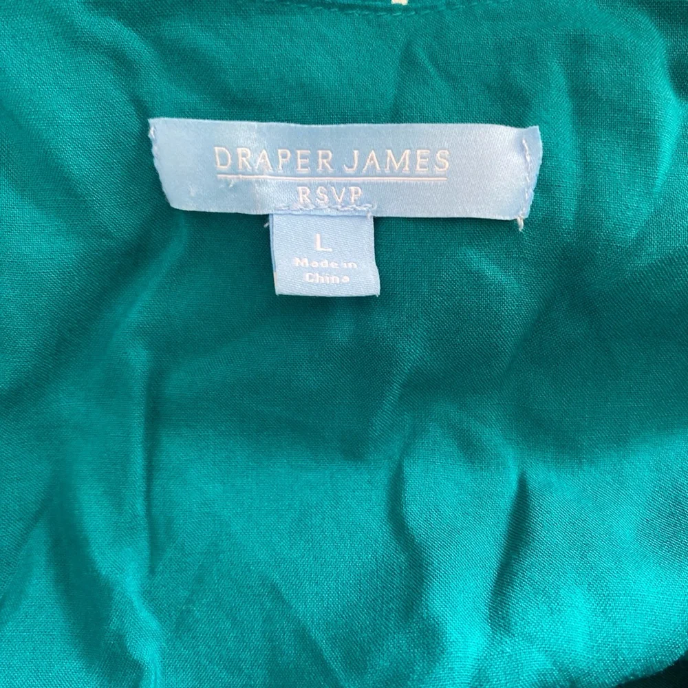 ❌SOLD❌DRAPER JAMES LARGE WRAP DRESS FLORAL BLUE PINK POCKETS - Picture 5 of 5